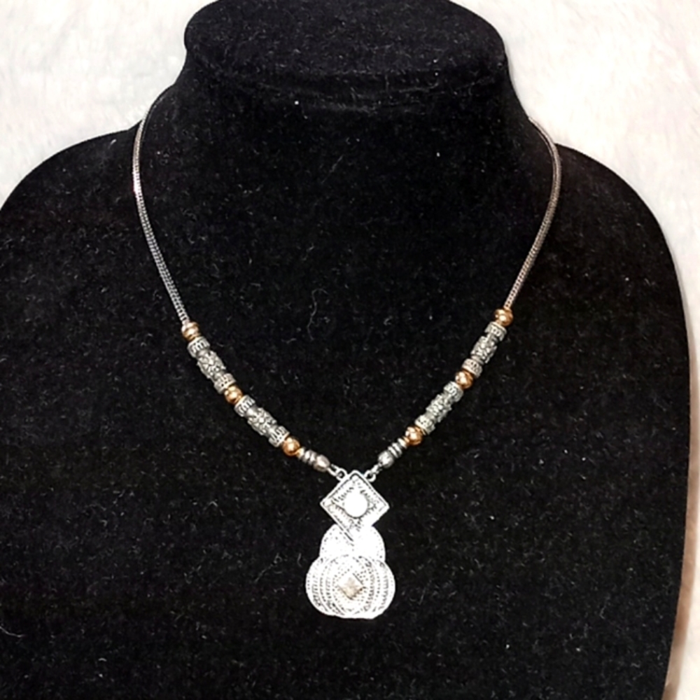 Zanfeld sterling silver and 14K gold necklace